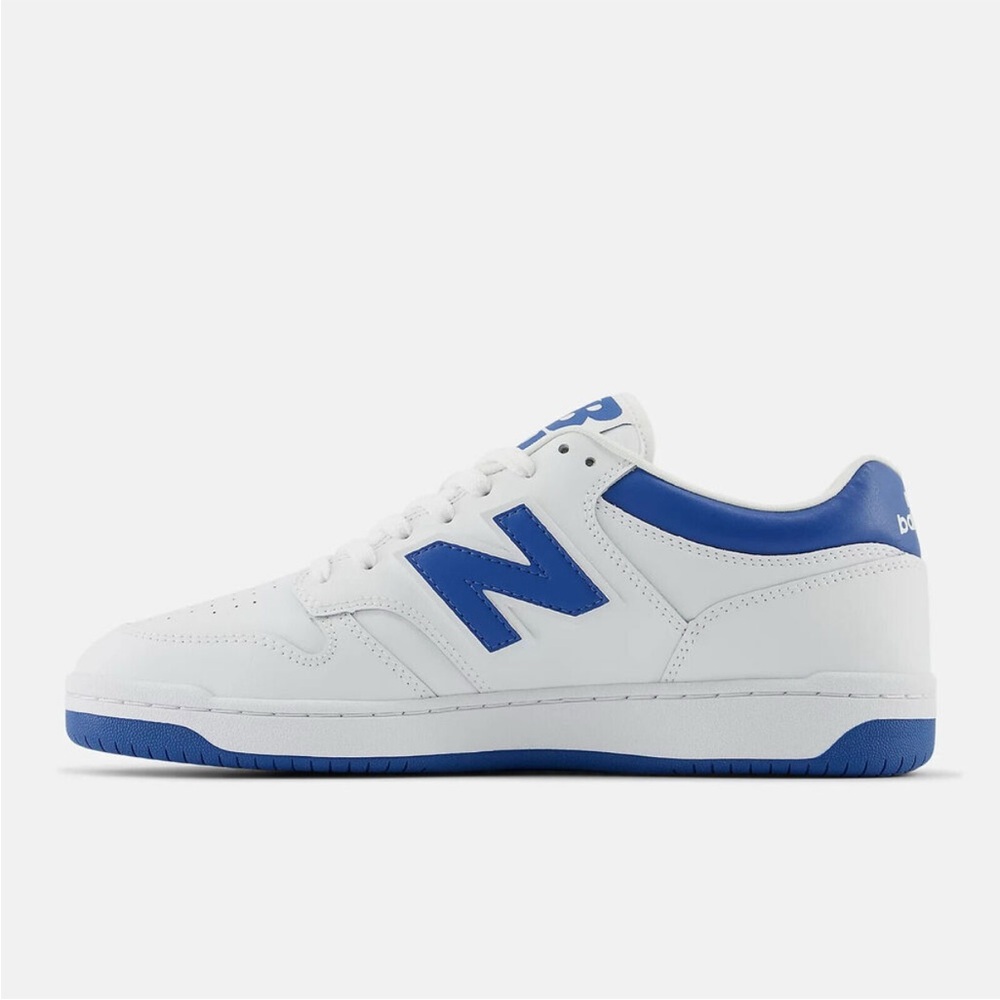 New Balance 480 Men's White and Blue Sneakers - Picture 4 of 9